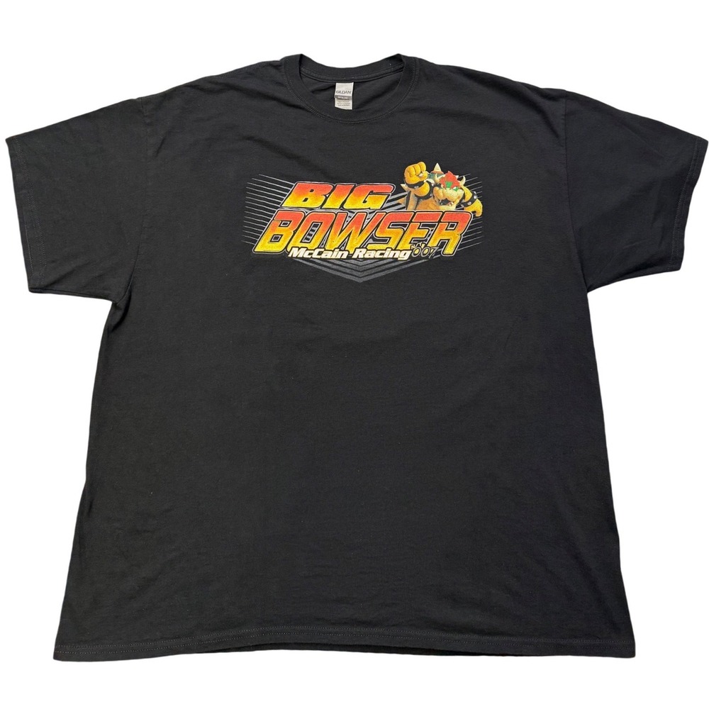 Big Bowser McCain Racing 007 Mario‎ Graphic T Shirt 2XL Black